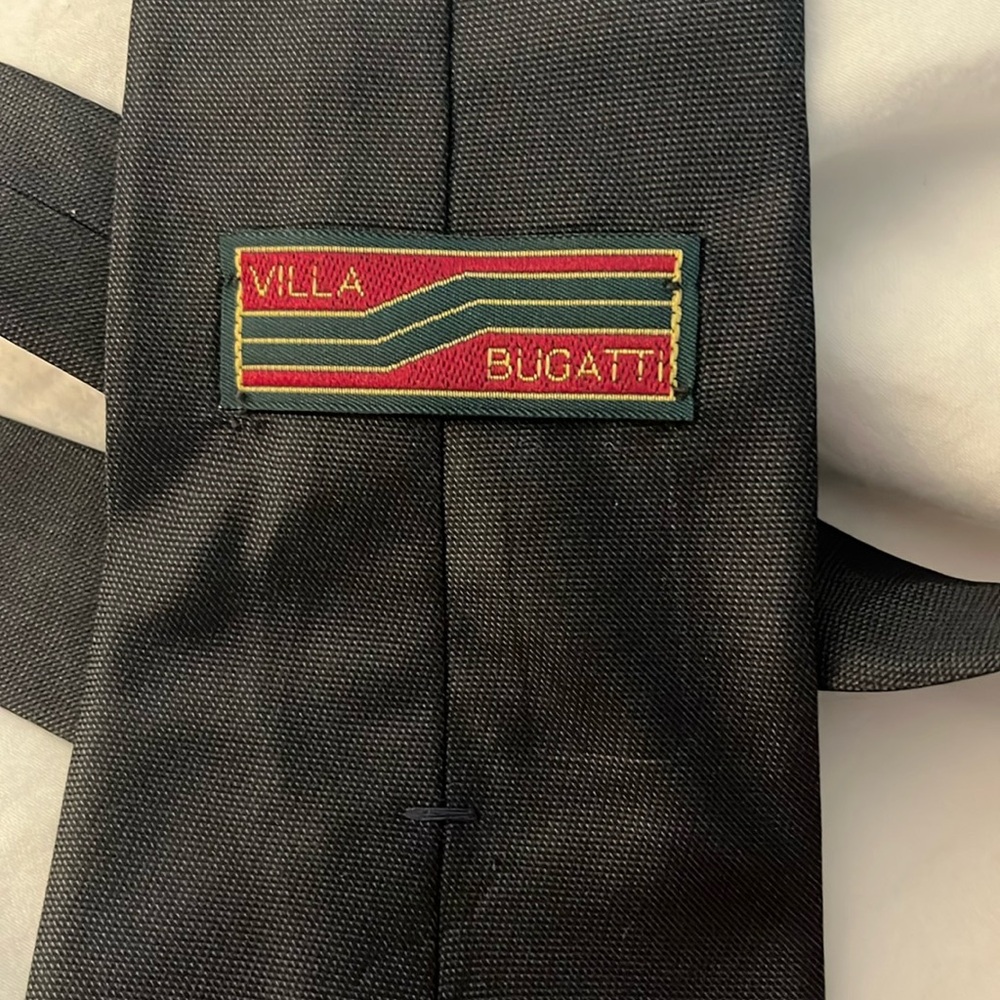 Villa Bugatti Silk Mens Tie (black)